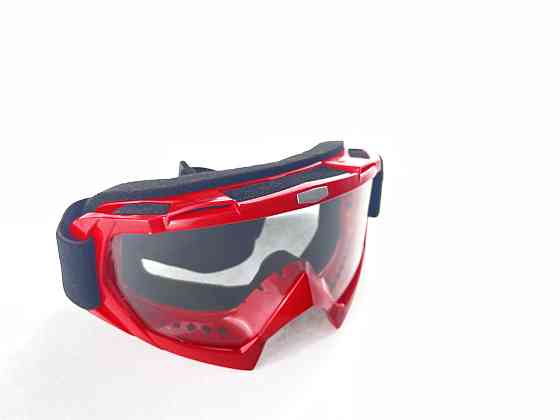 Очки   кроссовые (mod:MJ-1015, красные, прозрачное стекло) Мукачево