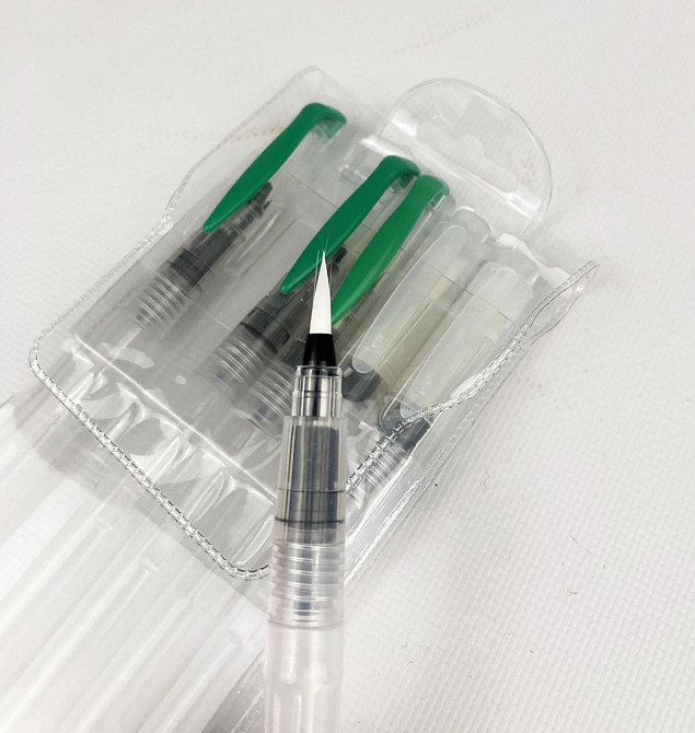 Набор кисточек для воды 6 штук в упаковке  для рисования, профессиональные кисти Aquash Water Brush Каменец-Подольский - изображение 2