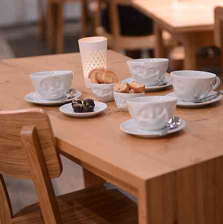 Чашка кофейная с блюдцем Улыбка (200 мл) фарфор Белый Киев