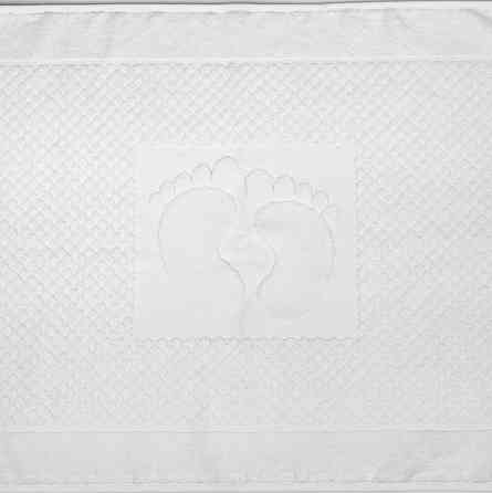 Махровий рушник жакардовий для ніг GM Textile 50х70см 600г/м2 (Білий) Суми
