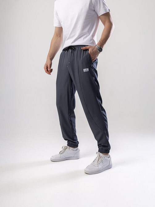 Чоловічі повсякденні джогери. Темно-сірі джогери літні з кишенями Pobedov Savaya Київ - фото 8