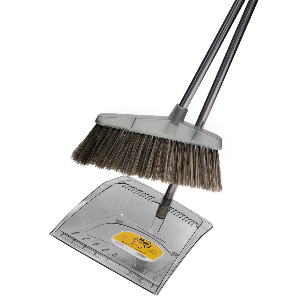 Комплект для прибирання віник (щітка) та совок з довгою ручкою 25×25×95 (см) набір віник та совок Зелений HP-35015-7GR Київ - фото 1