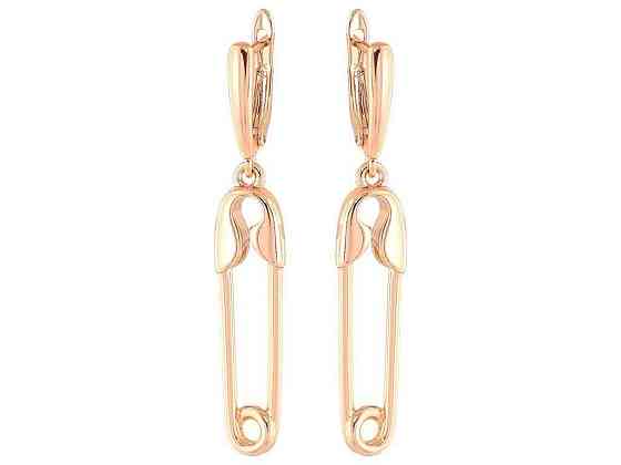 Сережки Позолота 18K англійський замок«Шпильки» (255081) ТМ XUPING Київ