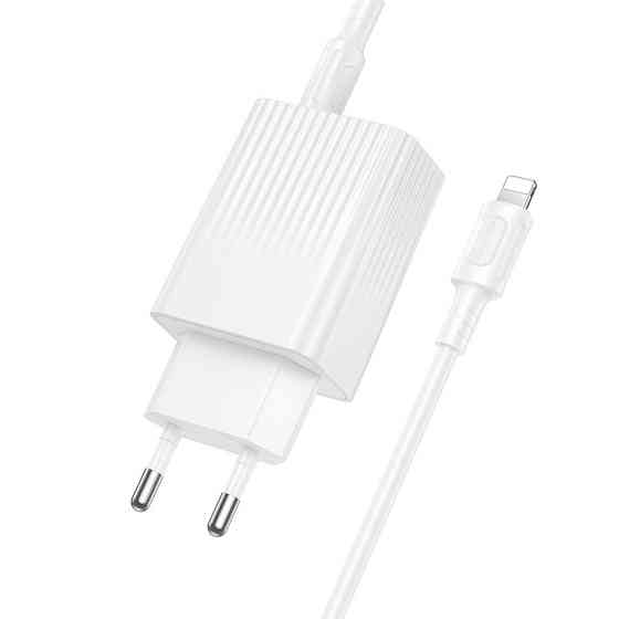 Мережевий зарядний пристрій з кабелем BOROFONE BAS76A Source PD30W+QC3.0 charger set(C to iP) White Одеса