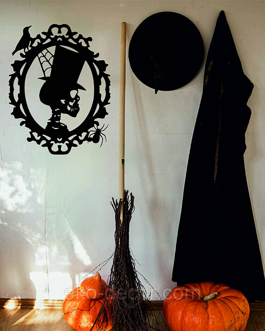 Декоративное настенное Панно «Скелет», Декор на стену 90*70 см, Черный Киев - изображение 10