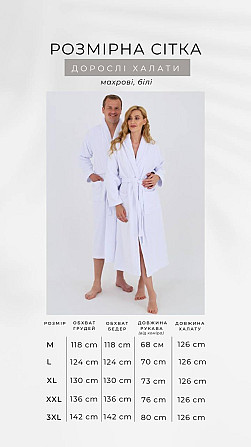 Чоловічий махровий халат Ideal Textile білий (56860706) M Чернівці - фото 2