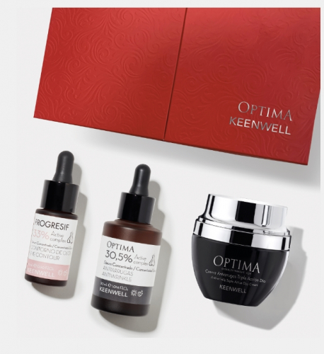 Набір Активне омолодження денний крем + сироватка для обличчя + сироватка навколо очей Keenwell OPTIMA 55 мл + 30 мл + 15 мл Дніпро - фото 1