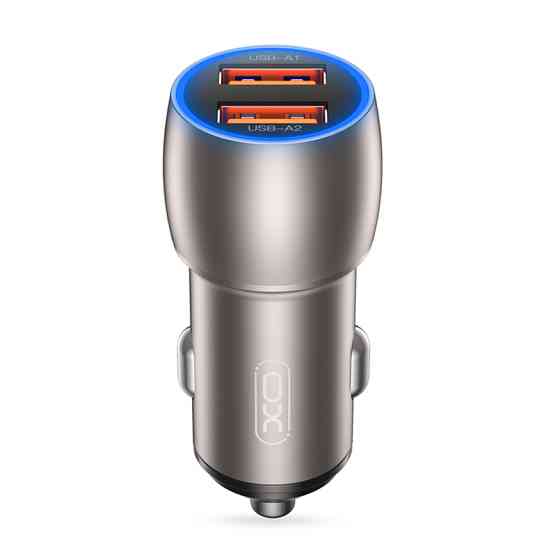 Автомобільний зарядний пристрій XO CC52 Metal Dual USB QC3.0 36W чорний Львів
