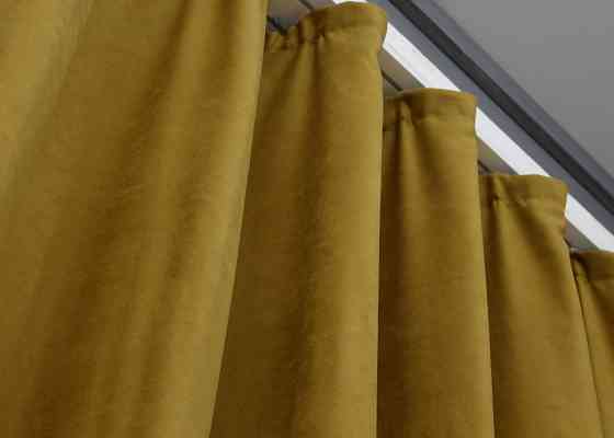 Шторная ткань нубук однотонный, Турция, цвет темно-золотистый 1521ш Киев