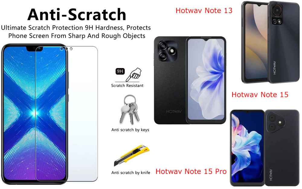 Защитное стекло NeoGlass для Hotwav Note 13, Note 15, Note 15 Pro – ультрапрозрачное и устойчивое Киев - изображение 1