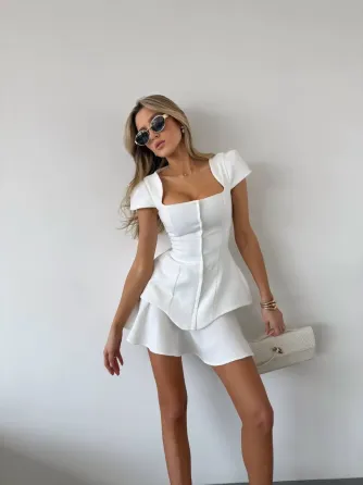 Женский комплект топа и юбки #59/429 — стильный женский костюм Одесса