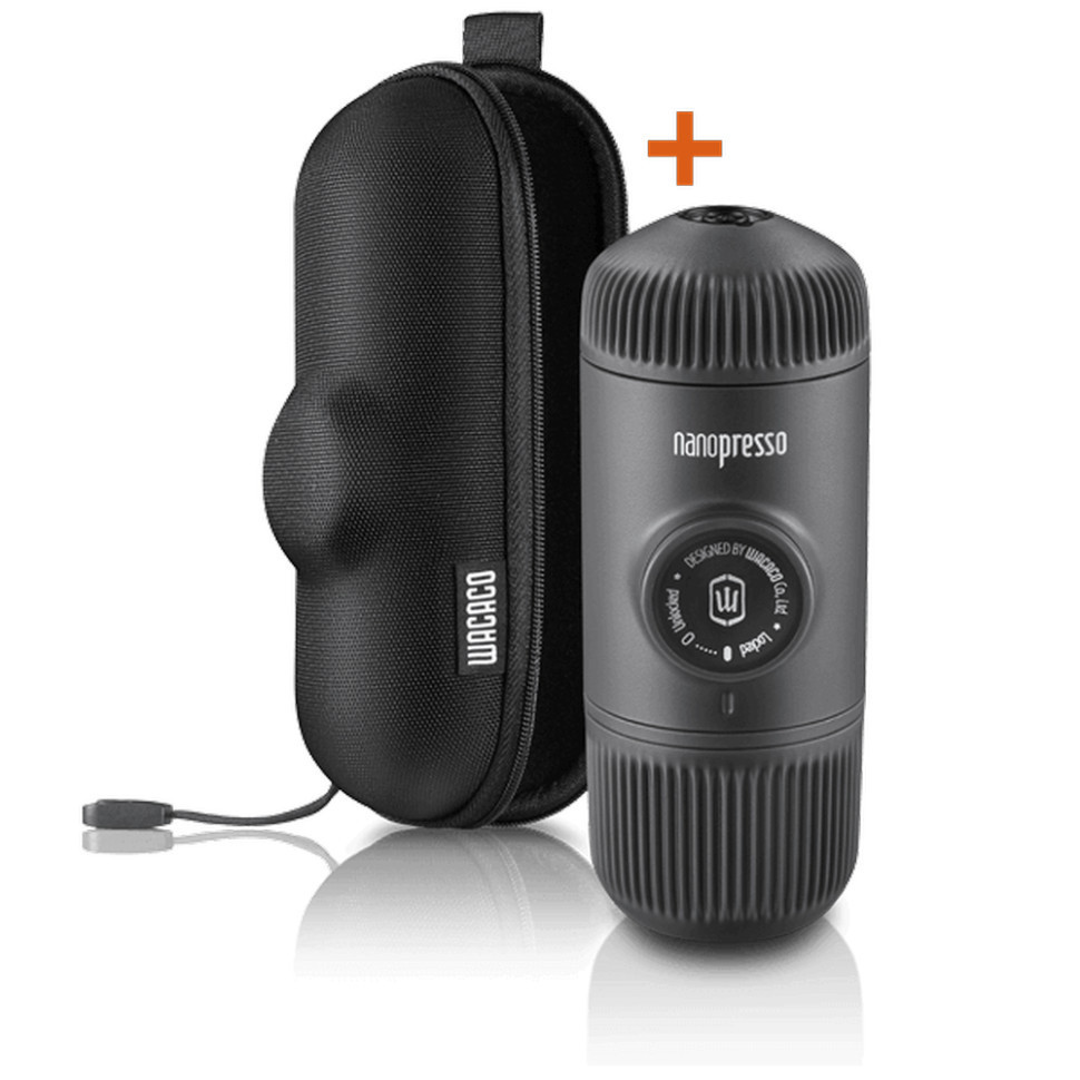 Портативная эспрессо-кофеварка Wacaco Nanopresso серая с чехлом Киев - изображение 1