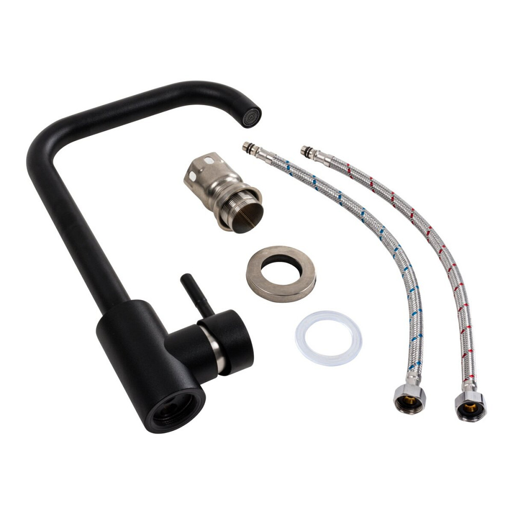 PLATINUM Змішувач кухонний Platinum NS02B (3008B) Чорний матовий Киев - изображение 2