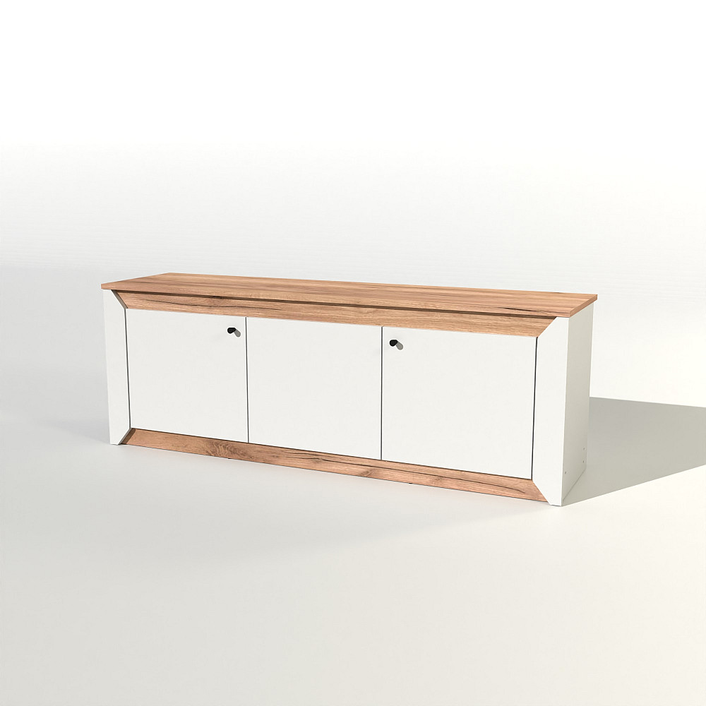 Тумба под телевизор Эверест Нордик ТВ-1500 Белый + Дуб крафт золотой (DTM-5541) Львов - изображение 2