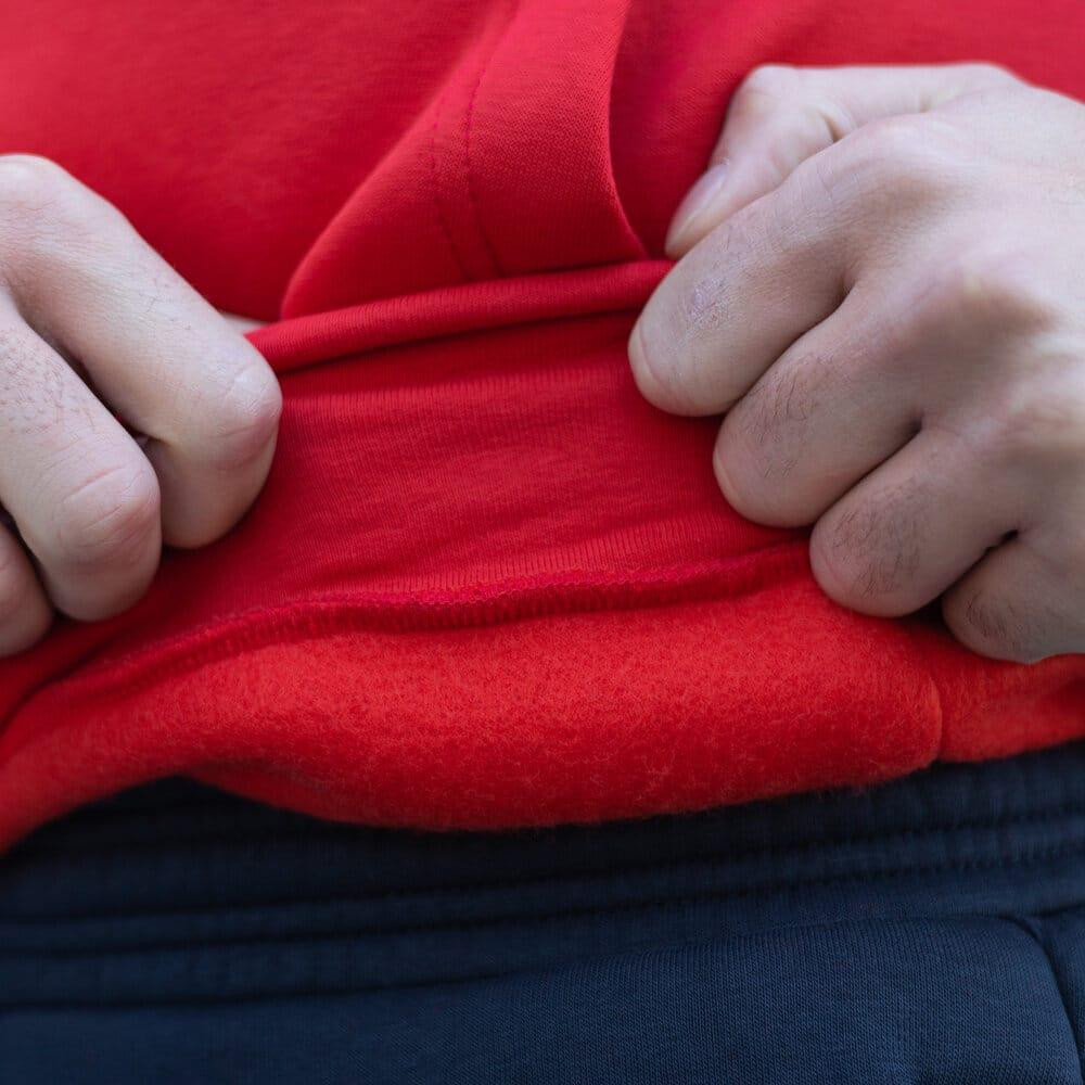 Тепле чоловіче худі на флісі з капюшоном червоне Pobedov 007 ЗИМА Київ - фото 6