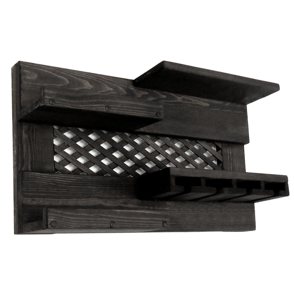 Настінна винна полиця "Тояма" венге Миколаїв - фото 1