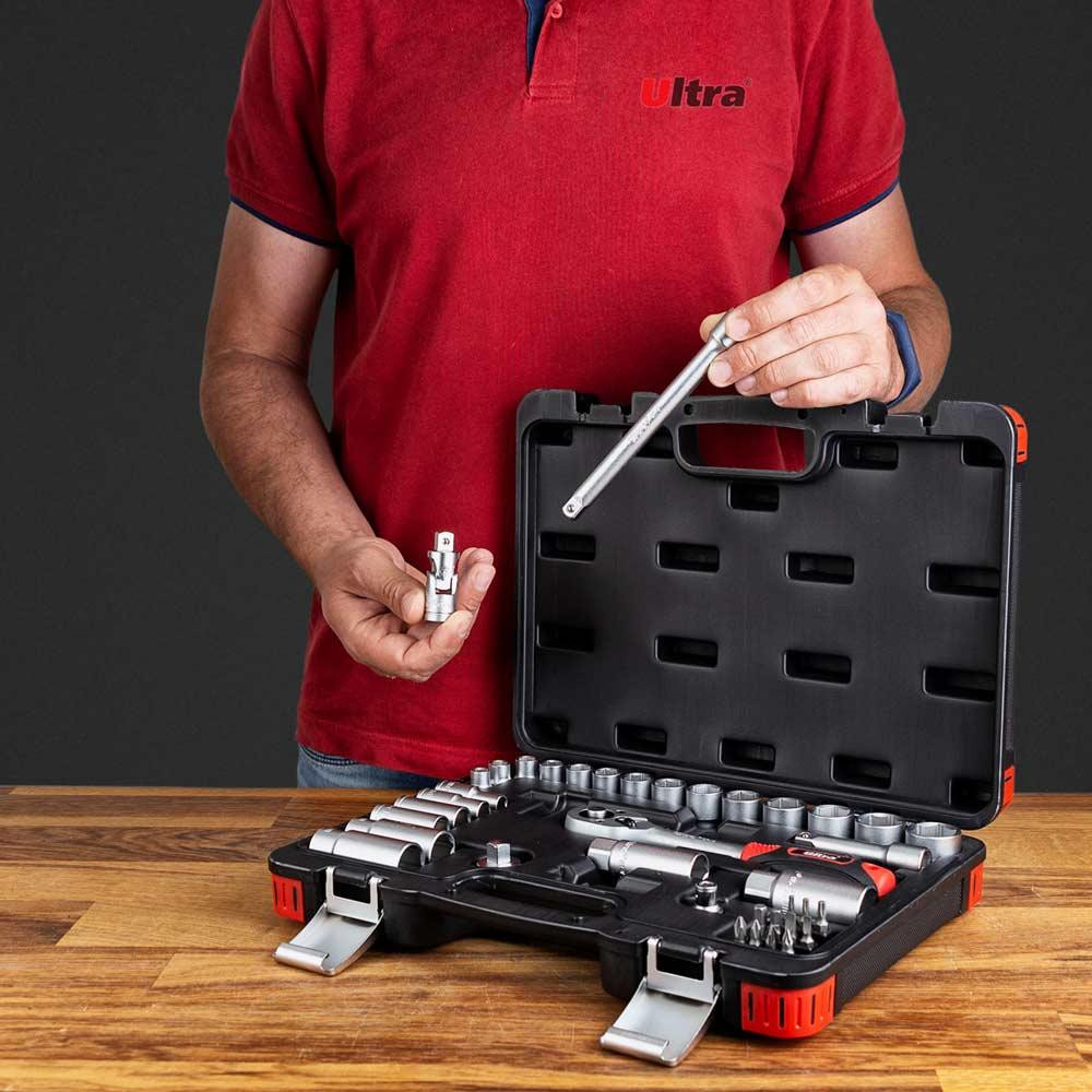 Набір насадок торцевих і біт 3/8" 39 шт CrV Taiwan ULTRA (6003092) Київ - фото 8