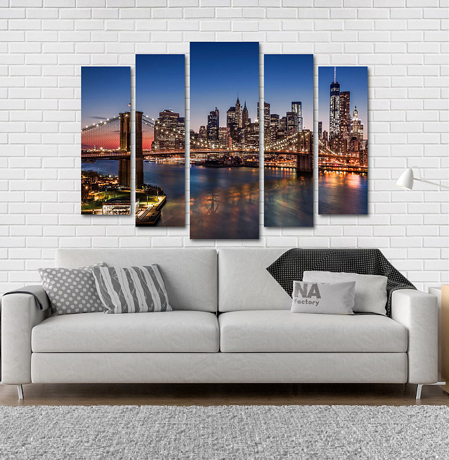 Модульная картина Ночной город Art-157_5 Киев - изображение 2