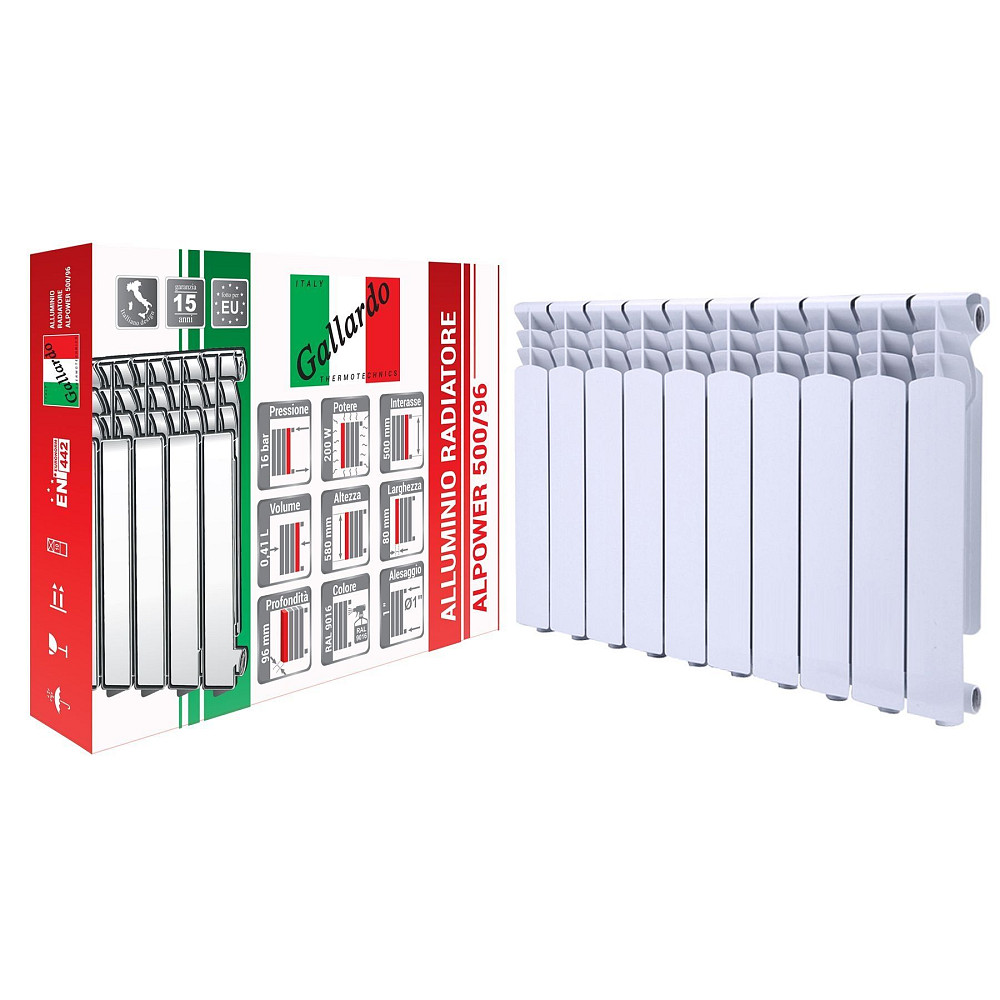 Радіатор алюмінієвий секційний GALLARDO ALPOWER 500/96 (кратно 10) Тернополь - изображение 1