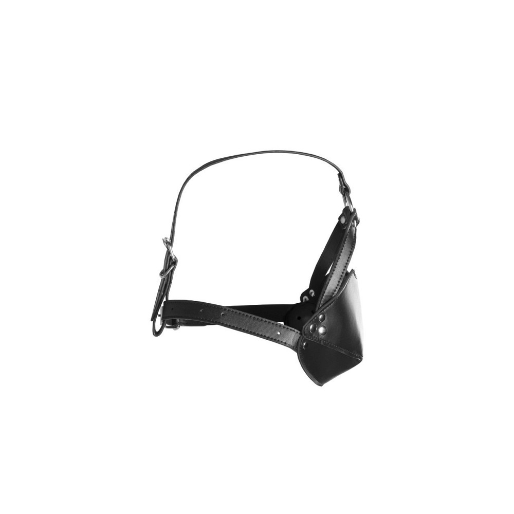 Маска-кляп Head Harness with Mouth Cover and Solid Ball Gag - Black Sex Aura Киев - изображение 4