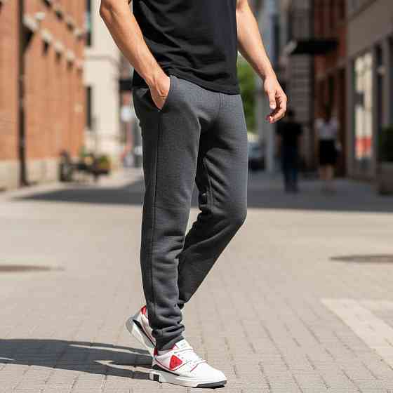 Чоловічі штани зимові на флісі Сірі M Харків