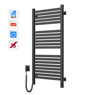 Сушарка для рушників Navin Авангард Х 1000х480 Wi-Fi лівобічна чорний муар (12-272155-4810) Вінниця - фото 1