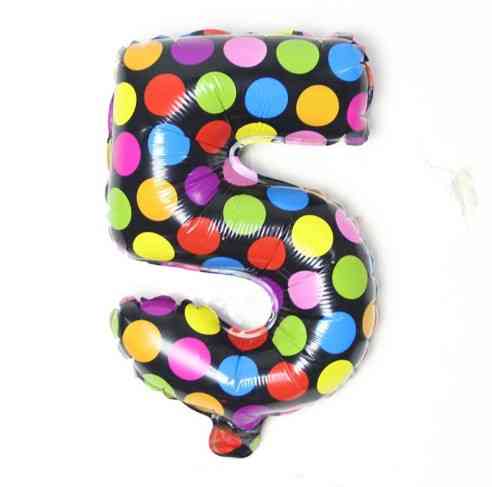 Кулька цифра 5 у горошок 16 дюймів різнобарвний Київ