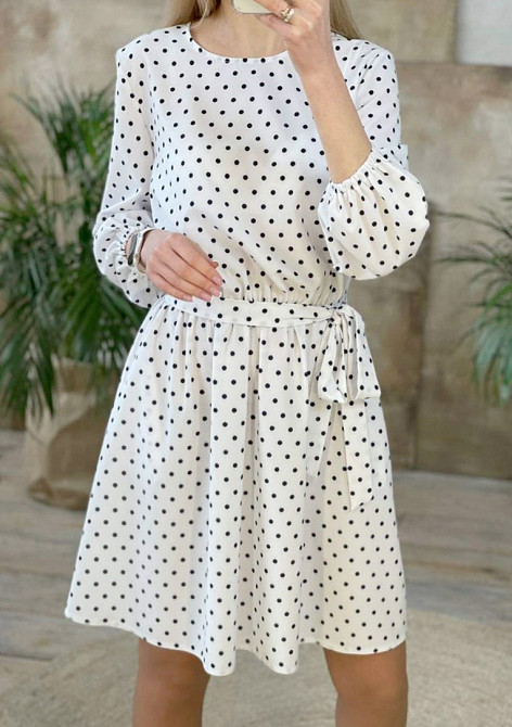 Платье с длинными рукавами в горошек Софи Киев - изображение 3