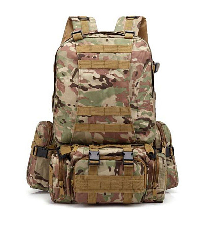 Тактичний великий рюкзак Мультикам TacticBag 45-55л з підсумками (Камуфляж) Вінниця - фото 1