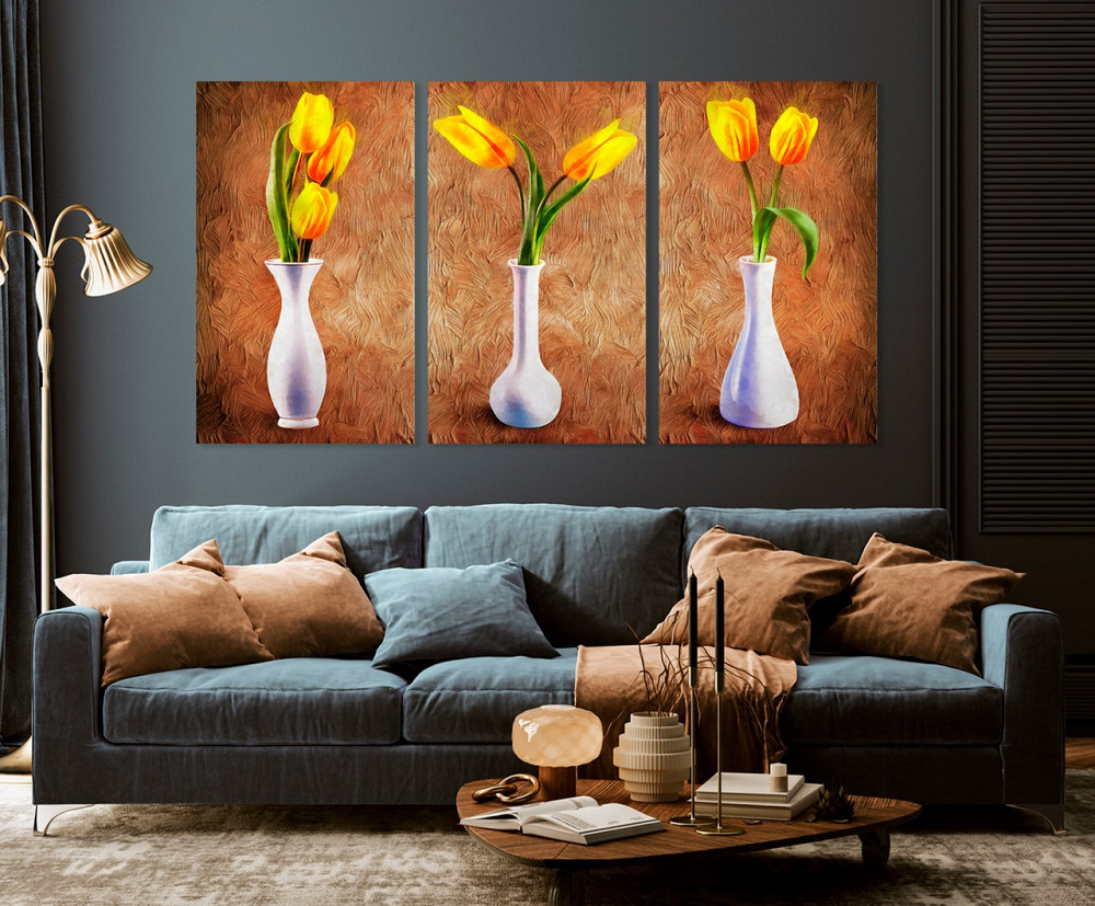 Модульная картина в гостиную / спальню  Тюльпани  ART-234_3A 100х150 см Киев - изображение 3
