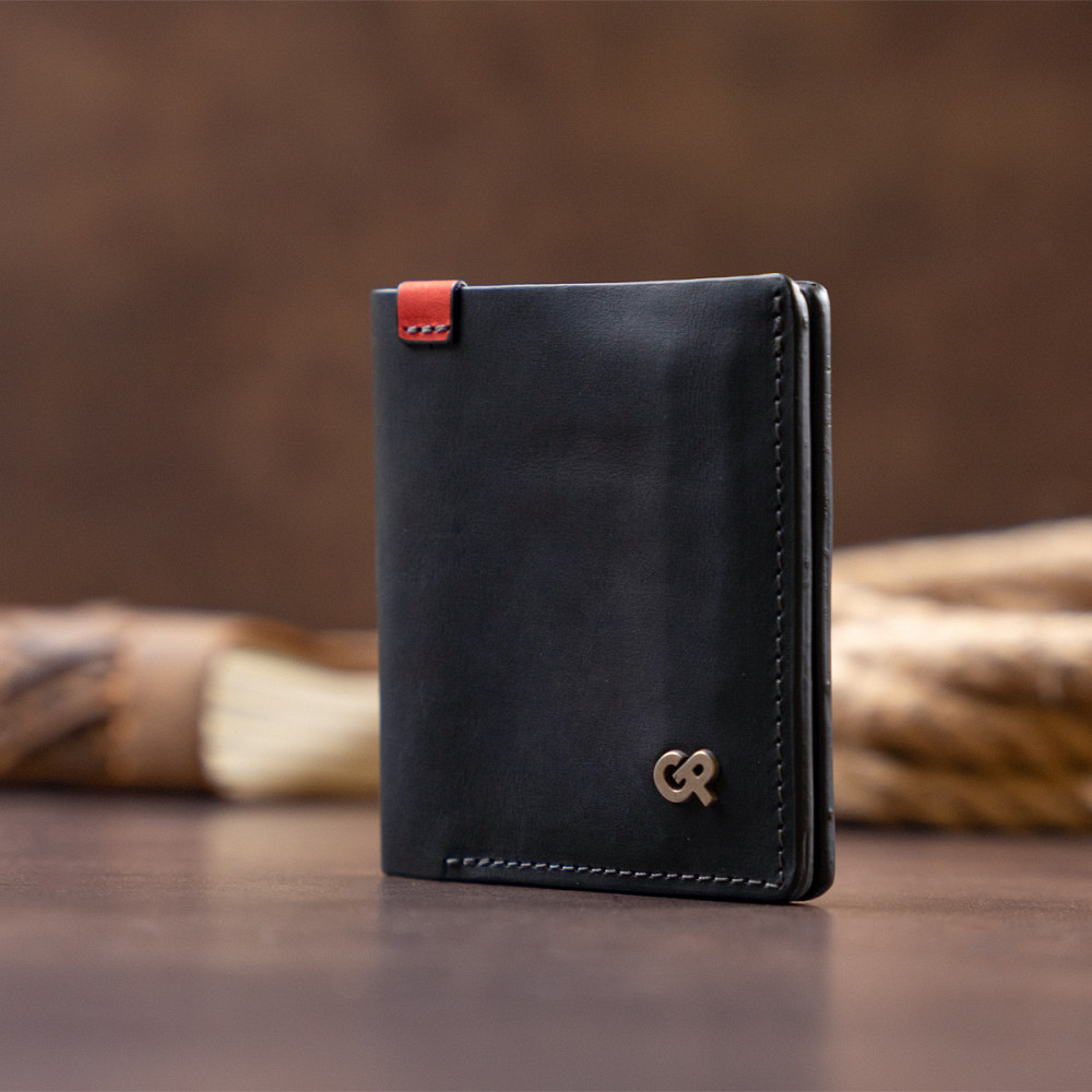 Функціональне тонке портмоне GRANDE PELLE 11326 Чорне Київ - фото 4