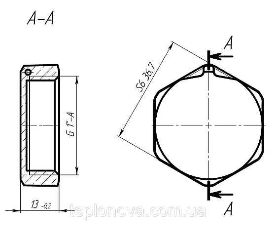 Заглушка 1″В латунная под пломбу LC501P OPTIMUM Черновцы
