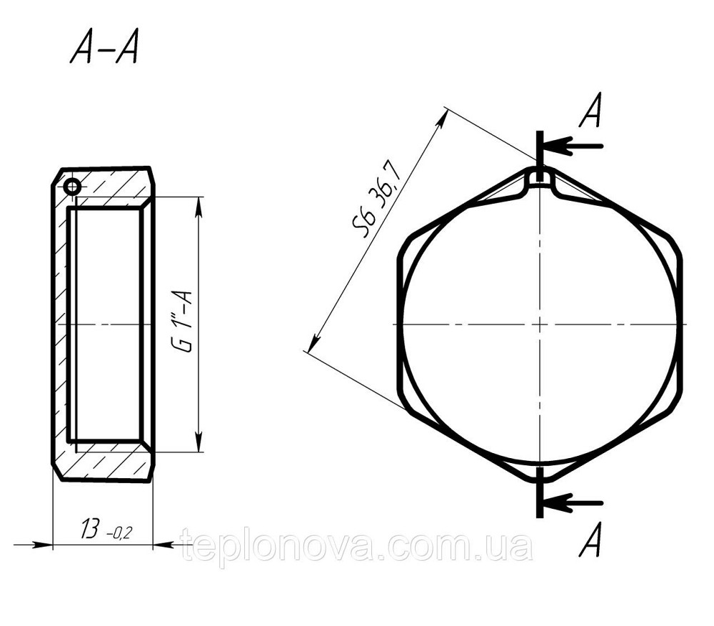 Заглушка 1″В латунная под пломбу LC501P OPTIMUM Черновцы - изображение 3