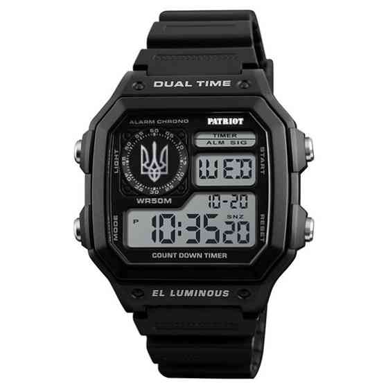 Patriot 010BKUASI Тризуб срібло Чорні + Коробка. SBR Київ