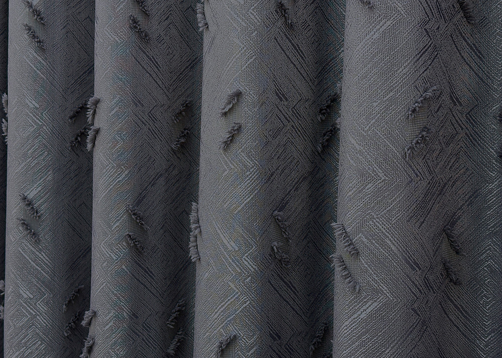 Комплект штор VR-Textil Льон Букле № 1885ш Антрацит 200х270 см 2 шт (32-241) Київ - фото 8