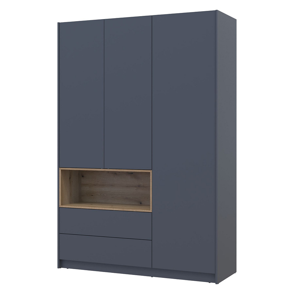 Шкаф для одежды с нишей Doros Дэйл 150х52х220 см Графит/Дуб евок (DRS-011282) Львов - изображение 4
