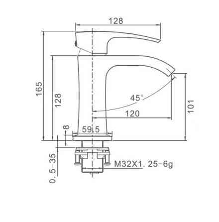 Смеситель для раковины GAPPO G1007-4 бронза Киев