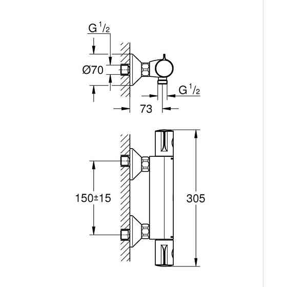 Термостат для душу Grohe Grohtherm 800   ( 1022022430 ) 22355 Харьков