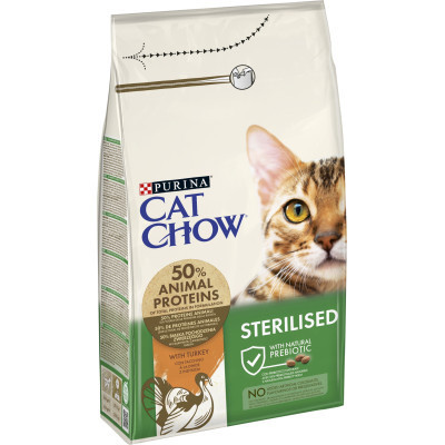Сухий корм для кішок Purina Cat Chow Sterilised з індичкою 1.5 кг (7613287329516) Вінниця - фото 1