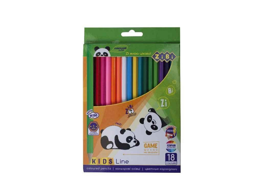 Карандаши цветные, 18 цветов, KIDS LINE ZB.2415 ТМ ZIBI Киев - изображение 1