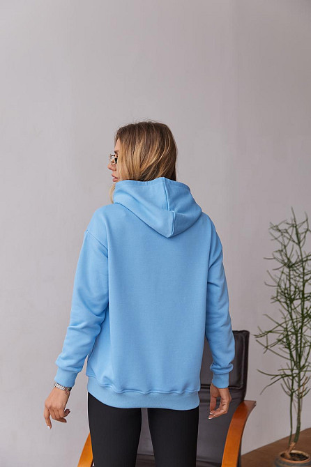 Вільний худі для майбутніх мам тринитка без начосу Chelm L-XL (46-48) Lullababe Блакитний Кривий Ріг - фото 6
