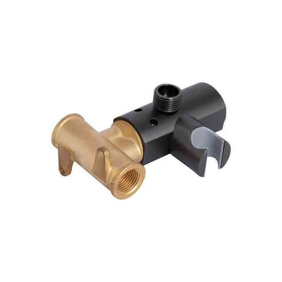 Гигиенический душ из латуни Qtap Slavonice круглый QTSLA262GMB45916 Gunmetal Black PVD Харьков