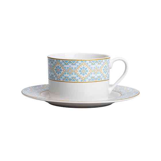 Yiwu Чашка порцелянова з орнаментом 250 мл, біла HP-7-741 Коломыя