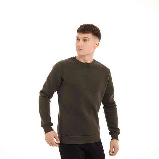 Світшот чоловічий однотонний хакі Pobedov 007 ЗИМА Київ