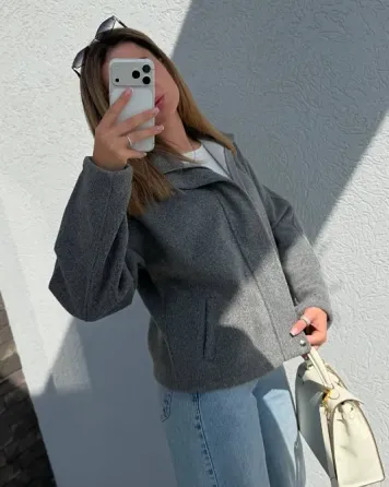 Стильный женский бомбер оверсайз из теплой мягкой ткани Одесса