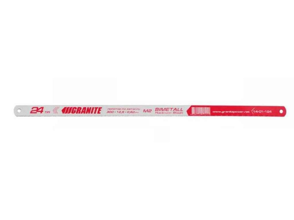 Полотно для металу 1-сторонній.24зуб. М2 Bimetal (6шт.) ТМ GRANITE Київ - фото 1