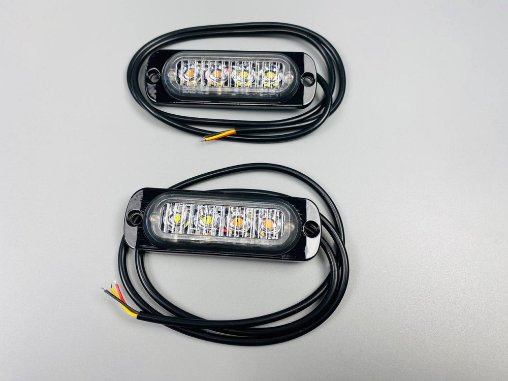 Стробоскоп автомобільний, Аварійні попереджувальні вогні для транспортних засобів LED 12В/24В (4 Led діодів) Мукачево - фото 2