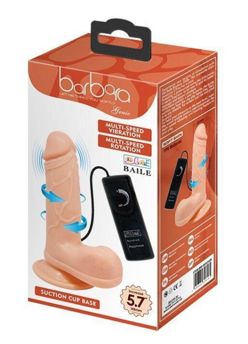 Вибратор на присоске с функцией ротации BARBARA Genie 5,7'' MULTI-SPEED VIBRATOR, BW-008054R Sex Aura Киев - изображение 8