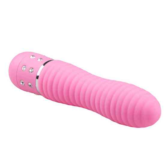 Вибратор ребристый Love Diamond Vibrator розовый, 11.4 см Sex Aura Киев