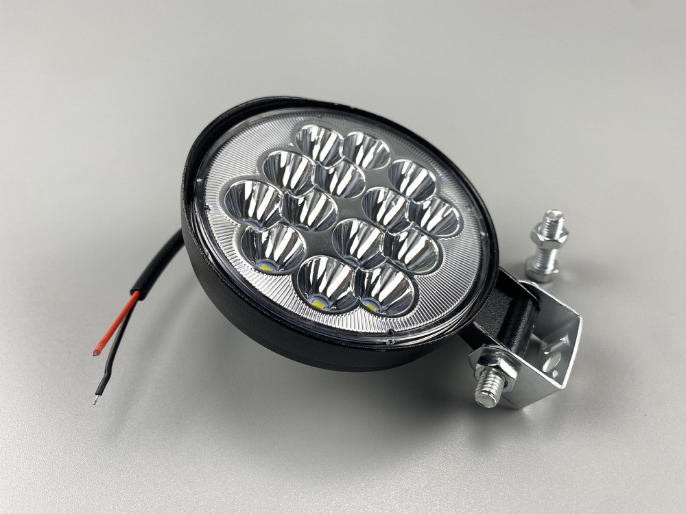 Кругла автомобільна LED фара 42W mini 14 led діодів 6500K світлодіодна Мукачево - фото 7